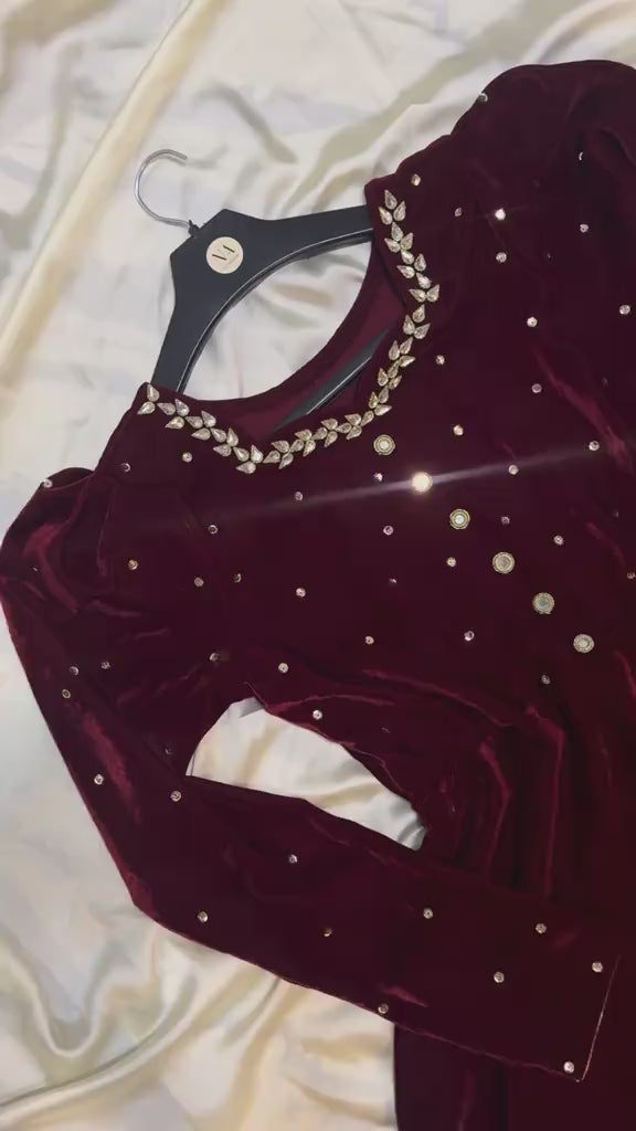 Velvet Royal Frock – Luxury Winter Wear