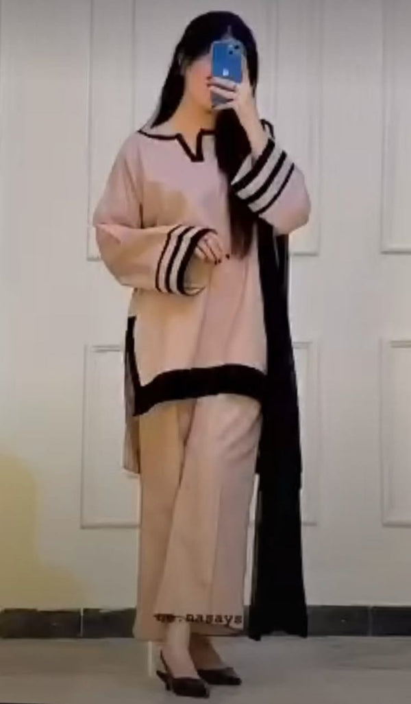 Premium Khaddar 3-Piece Stylish Dress