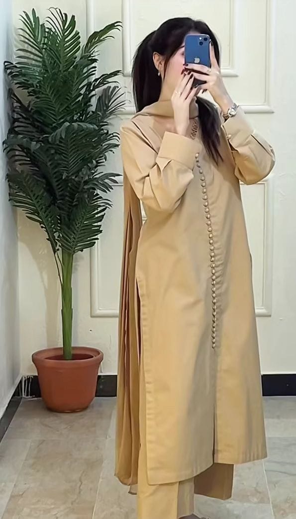 Cotton 3-Piece Stylish Dres